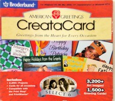 American Greetings CreataCard by Broderbund CD-ROM 2002 Windows 95/98/ME/2000/XP