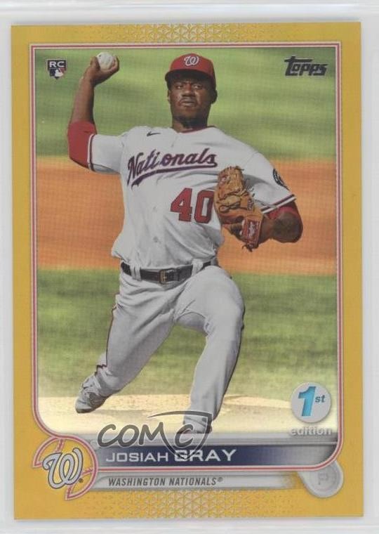 2022 Topps Series 1 1st Edition Gold Josiah Gray #43 0c2