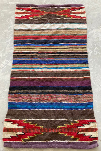 Vintage Traditional Handmade Turkish Striped Kilim Floor Rug Carpet 147x78 cm