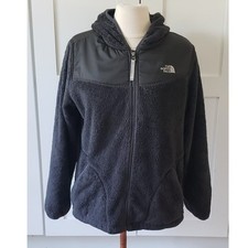 The North Face Hoodie Girls XL Black Denali Fleece Full Zip Hooded Jacket