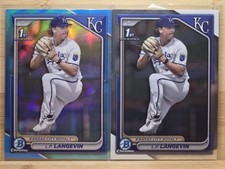 2024 Bowman Draft Chrome - Sky Blue Refractor L.P. Langevin(RC) Plus Base Card