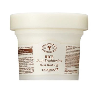 SKINFOOD Rice Daily Brightening Wash Off Mask 210g  7.40oz Large Size USA SELLER