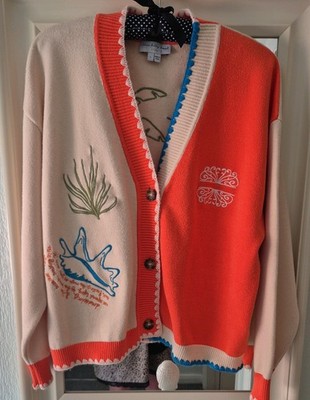 Never Fully Dressed SOL DE PALMA CALLE CARDIGAN knit cardigan Embroidered VGC 