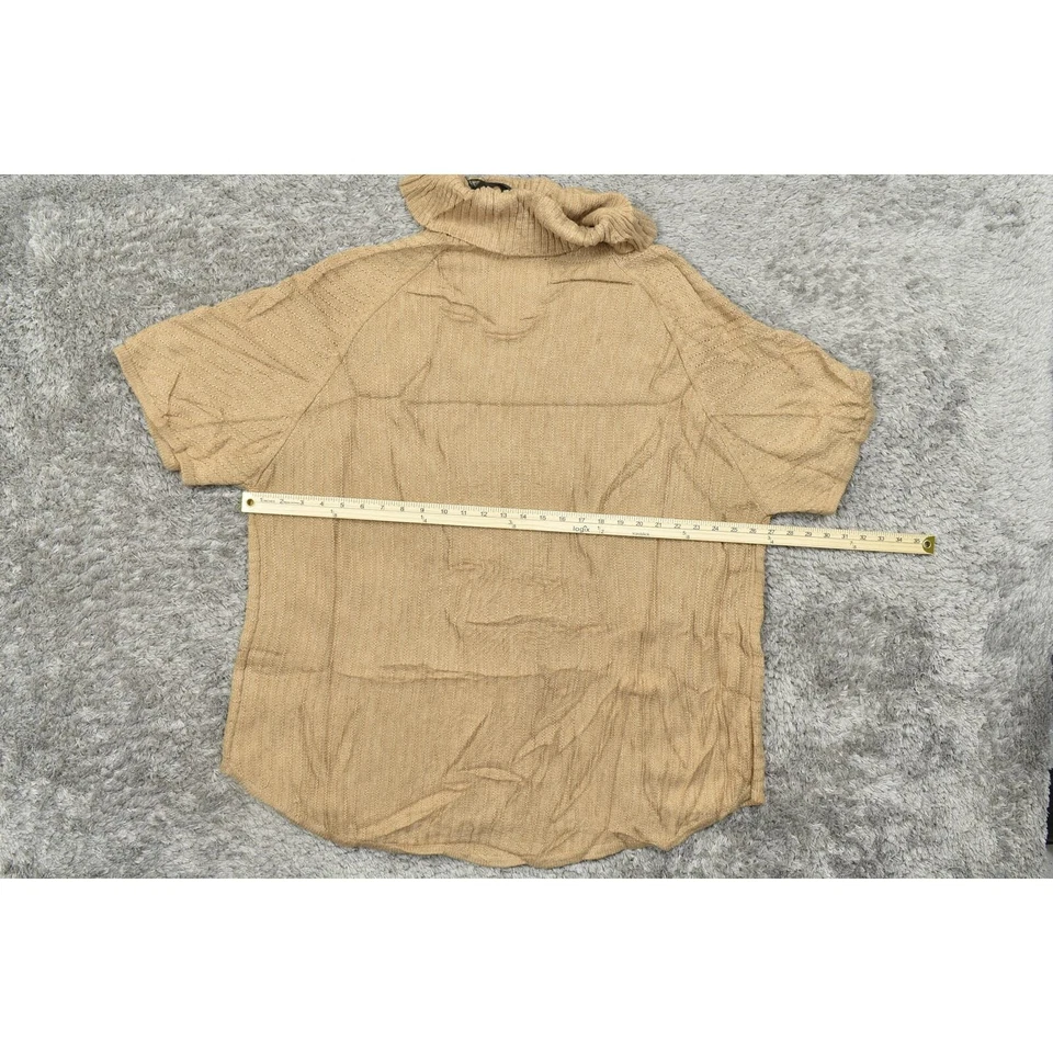 Suéter Lane Bryant Marrón Capa Talla 18/20 Acrílico Tejido Cuello Tortuga Foto 4 de 4