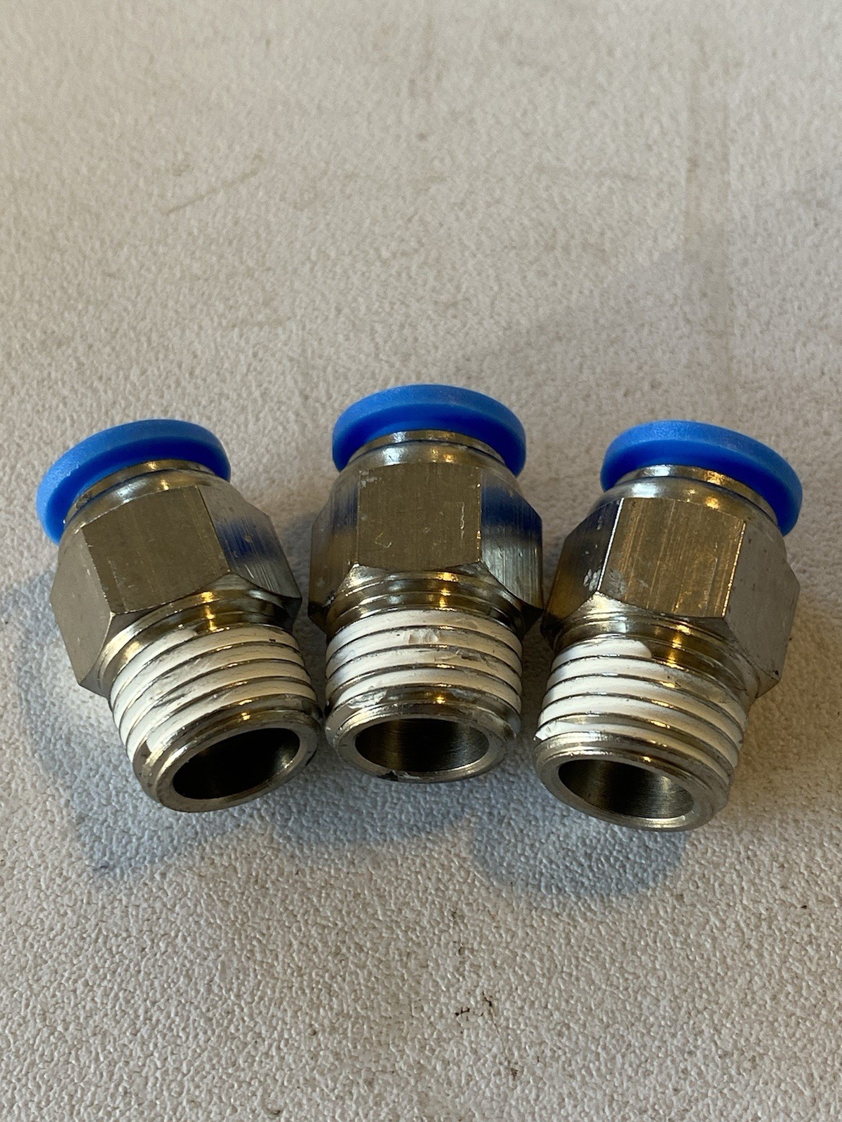 Lot Of 3 5/16” Hose X 1/2” NPT Push To Connect Straight Male Connector Fitting