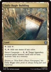 Daily Bugle Building 179/314 Uncommon Land Marvel's Spider-Man MTG