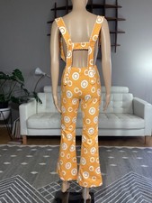 Vintage 60s 70s BOGART Tx Retro Overalls Jumpsuit Flare Leg Mod XS