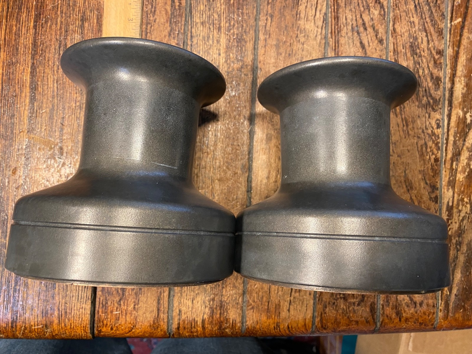 Nice Pair of Barient 22, Two Speed Dark Gray Winches, 35:1 Power Ratio