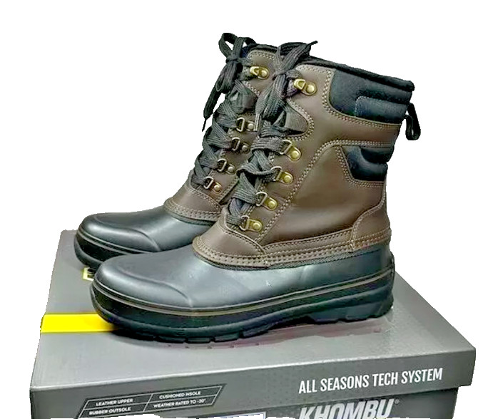 &rsquo;s Leather Kenny Duck Boots Brown Weather Snow - Size 13