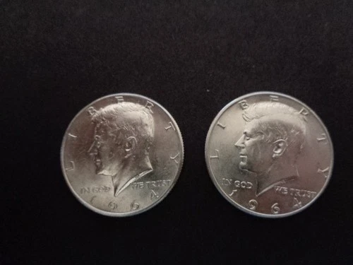 1964 - P and 1964 -D KENNEDY HALF DOLLARS VERY NICE AU NEAR UNCIRCULATED