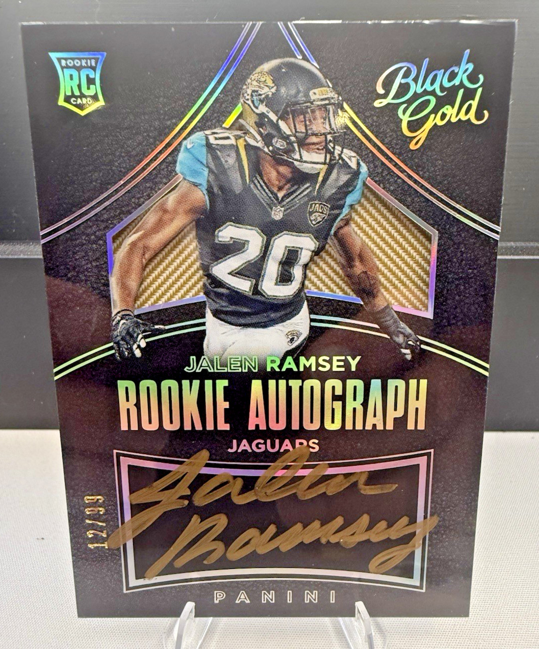 Jalen Ramsey Panini Black Gold #131 Autograph