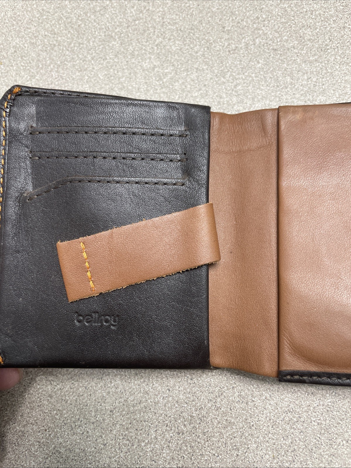 Bellroy Leather Coin Wallet Java Brown Bifold Bil… - image 4