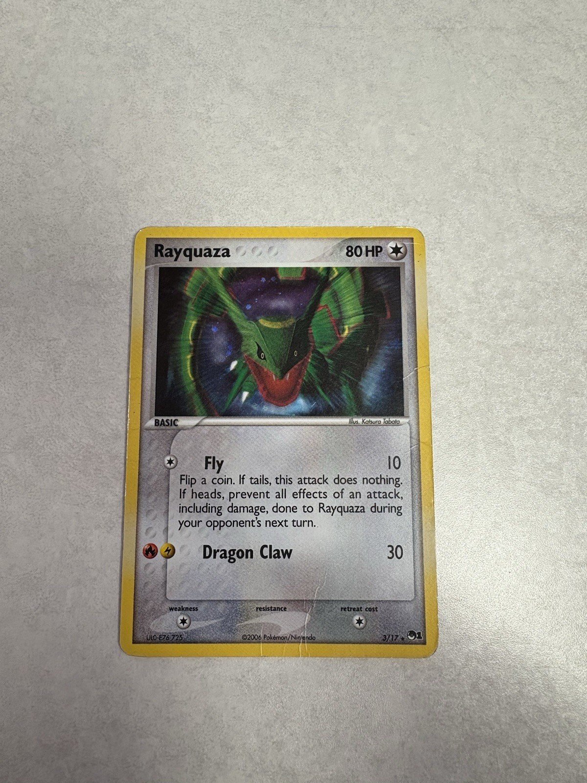 Pokémon TCG Rayquaza Holo Rare Card 3/17 Pop Series 1