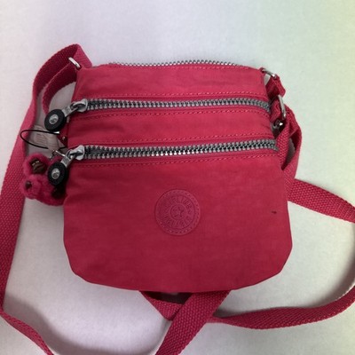 KIPLING Anna Lucia Keychain Monkey Double Zip Crossbody Bag Purse
