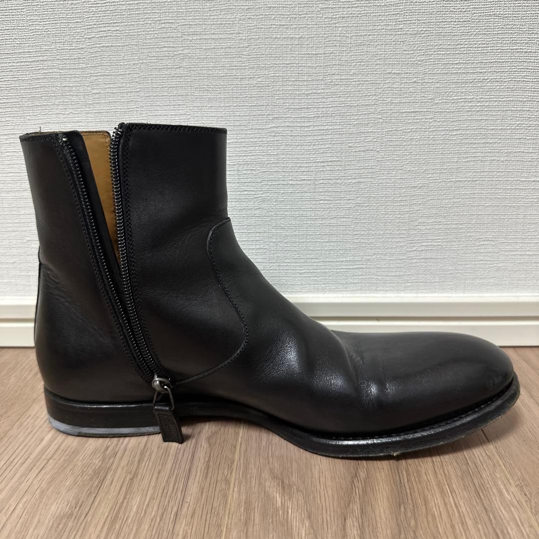 Gucci Ankle Boots Side Zip Black Genuine Leather Size 6.5 About US 7 For Men thumbnail 9