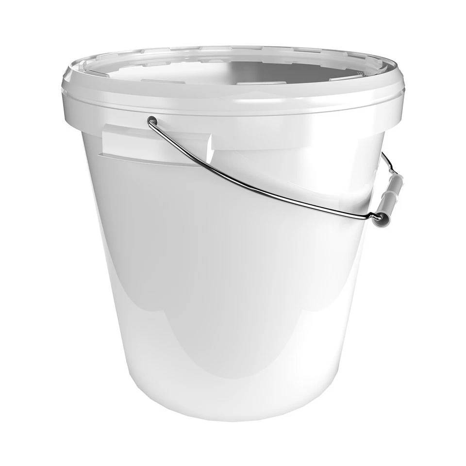 Eimer mit Deckel Kunststoffeimer lebensmittelecht Kübel Hobbock Weiß 30 L - Bild 2 von 4