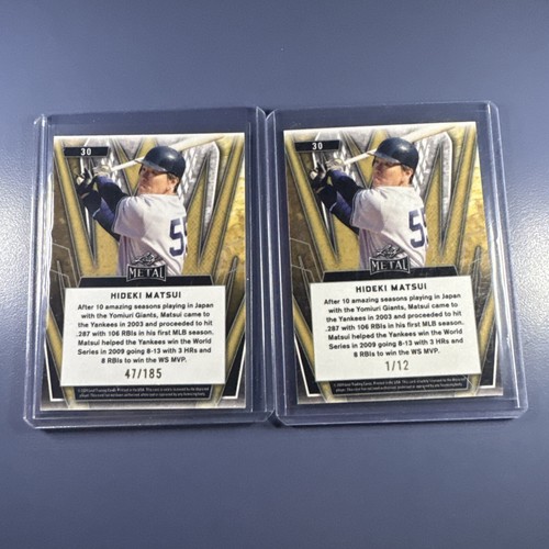 (2) 2024 Leaf Metal Blue Crystal /12 Hideki Matsui Color Match, Silver Holo SP - Picture 4 of 4