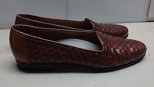 Trotters Womens Brown Woven Leather Loafers Dress Casual Comfort Low Shoes 7.5 N - Picture 6 of 6
