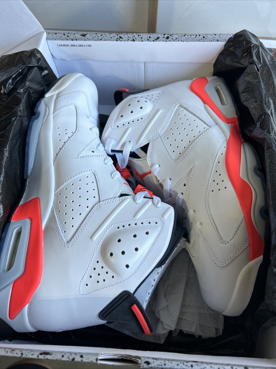 2014 Nike Air Jordan 6 VI Retro OG SZ 12 White Infrared 23 Black