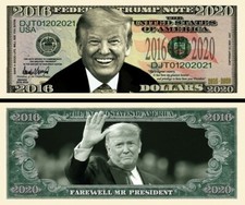 OUR FAREWELL PRESIDENT TRUMP NOVELTY NOTE (25 Bills)