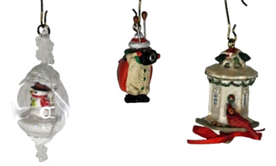 Hallmark Miniature Ornaments Shutterbug Ladybug, A Snow Hello,  Clever Cardinal