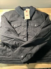 Levi's Women's Original Sherpa Trucker Jacket Black Size Medium NWT