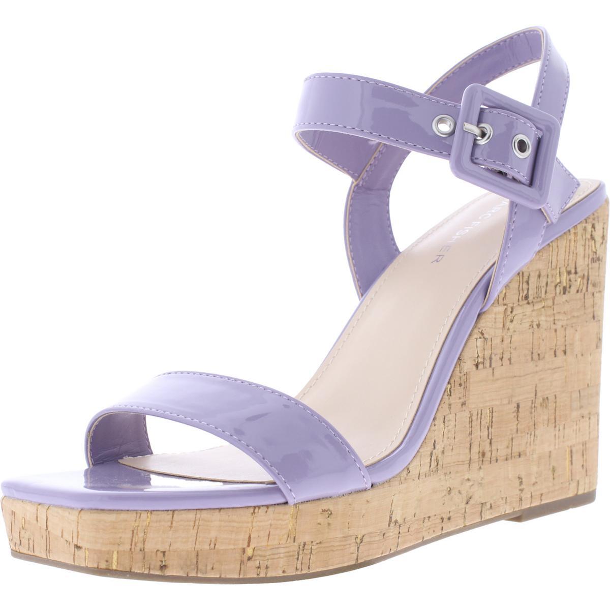 Женские фиолетовые босоножки Marc Fisher из пробковой кожи на танкетке 8.5 Medium (B,M) BHFO 4790