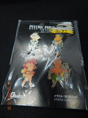 PSYCHIC FORCE 2012 4 PIN FIGURE SET GAMEST TAITO CORP 1998 NEW
