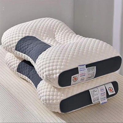 2X Neck Pillow Massage Pillow Neck Support Pillow Orthopedic Sleep Pillow de-