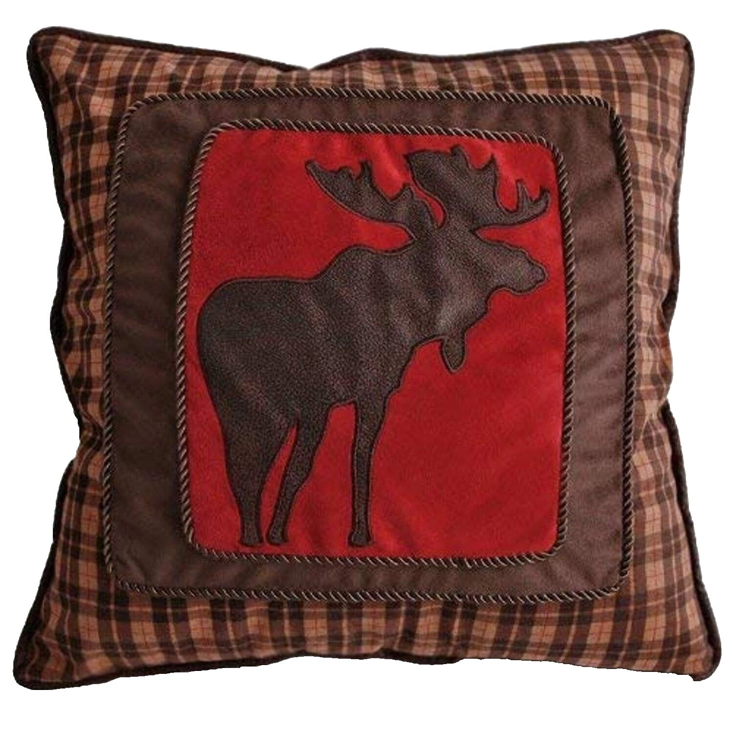 Faux Leather Plaid Home Décor Pillows