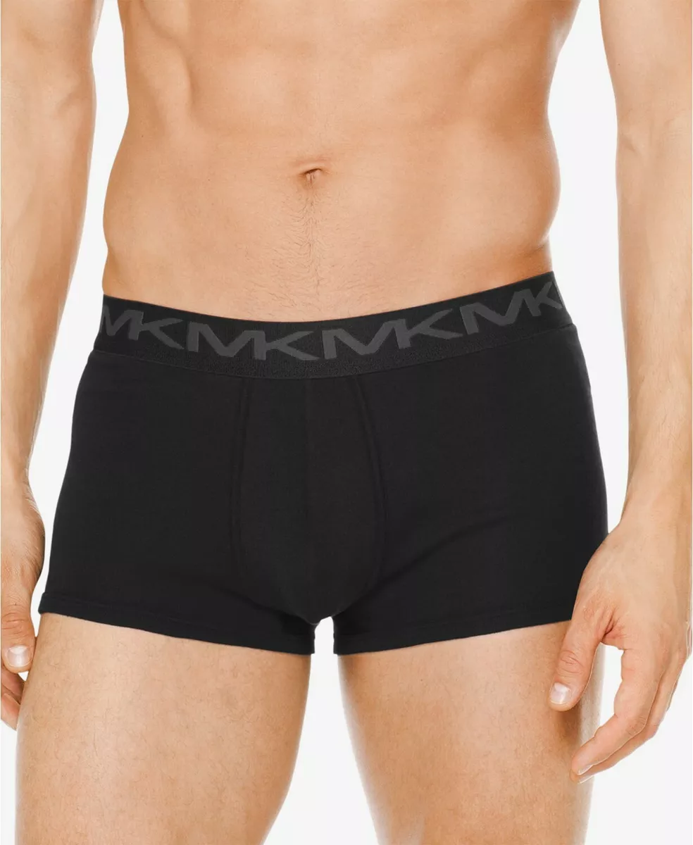 $57 Michael Kors Underwear Men Black MK Cotton Stretch Boxer Brief Trunk  Size XL