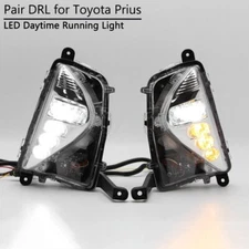 For Toyota Prius 2016-2018 DRL Daytime Running Light LED Fog Lamp w/ Turn Signal