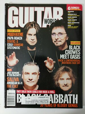 Guitar World Magazine July 2001- Black Sabbath, Mudvayne, Papa Roach, Saliva