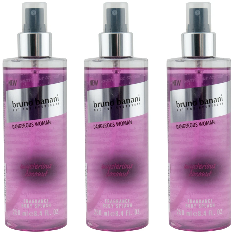 Bruno Banani Body Splash DANGEROUS WOMAN 3 x 250ml - mysterious coconut - Bild 1 von 1