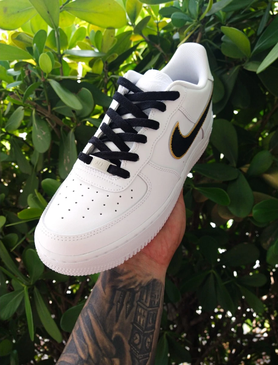 airforce 1 white black gold