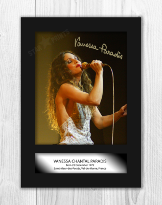 Vanessa Paradis (1) A4 signed mounted photograph picture poster