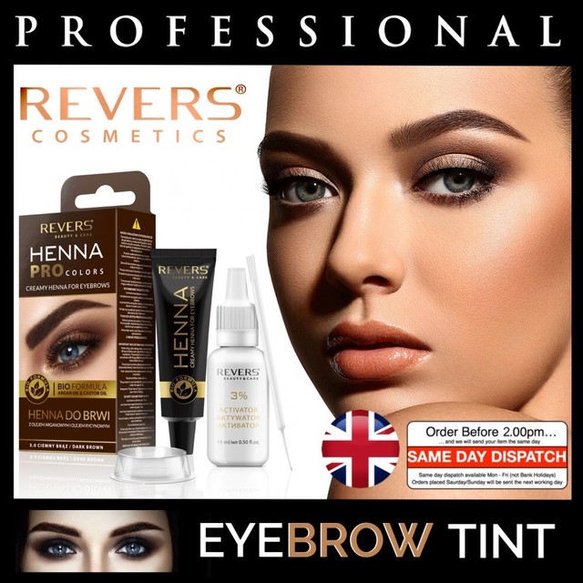 Revers Eyebrow Henna Pro Eyebrow Kit Dark Brown for sale online eBay