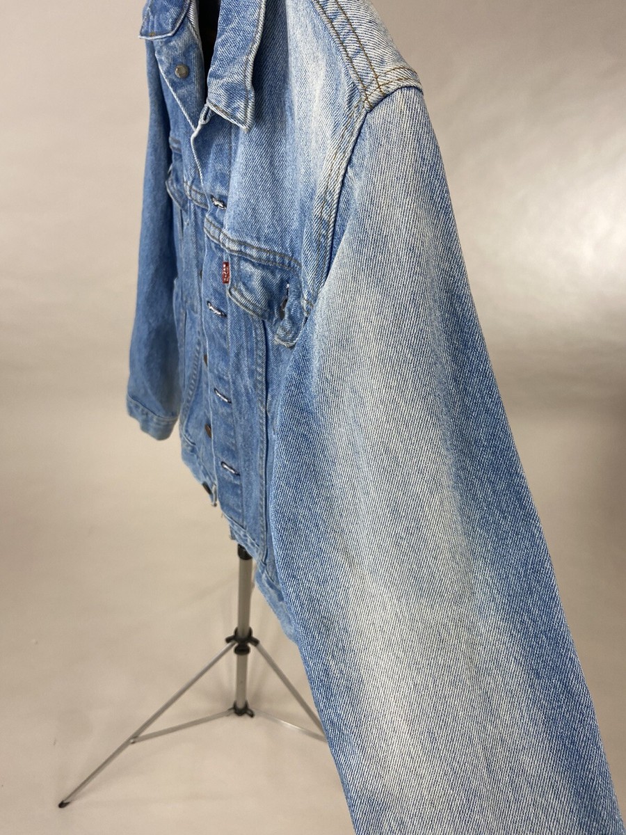 Vintage 80s Levi's Type 3 Denim Jean Trucker Jacket Small Sun