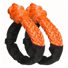 2x Synthetic Soft Shackle Rope 1/2"x22" 41000lb Breaking Strength Recovery Strap