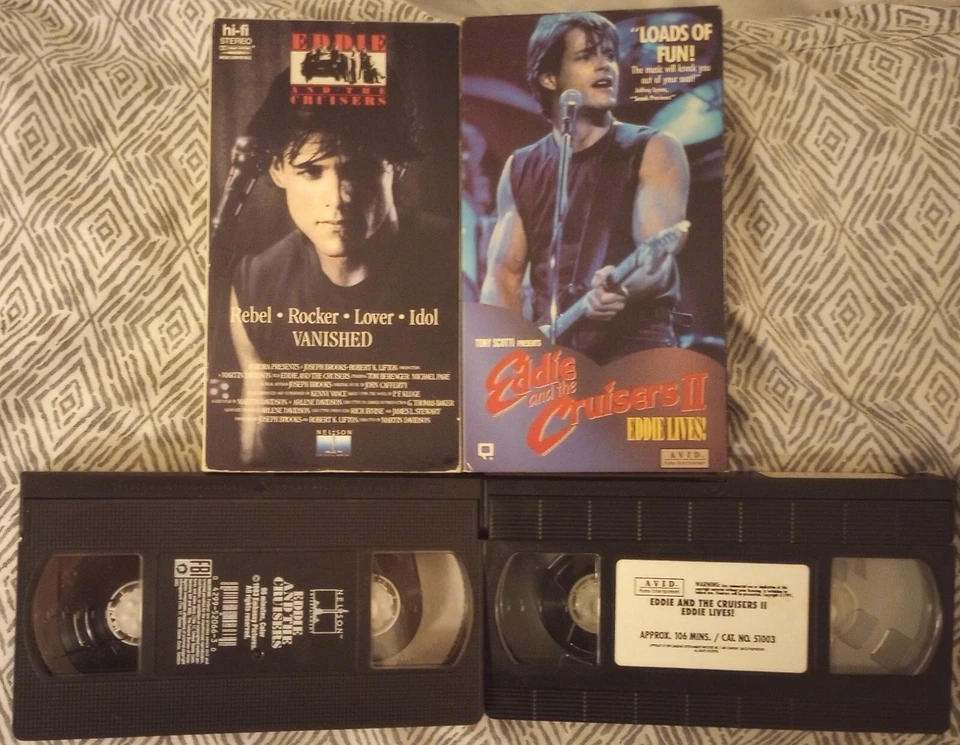 Eddie And The Cruisers I & II VHS Video Lot VTG Music Eddie Lives Michael Pare - Image 2 of 4