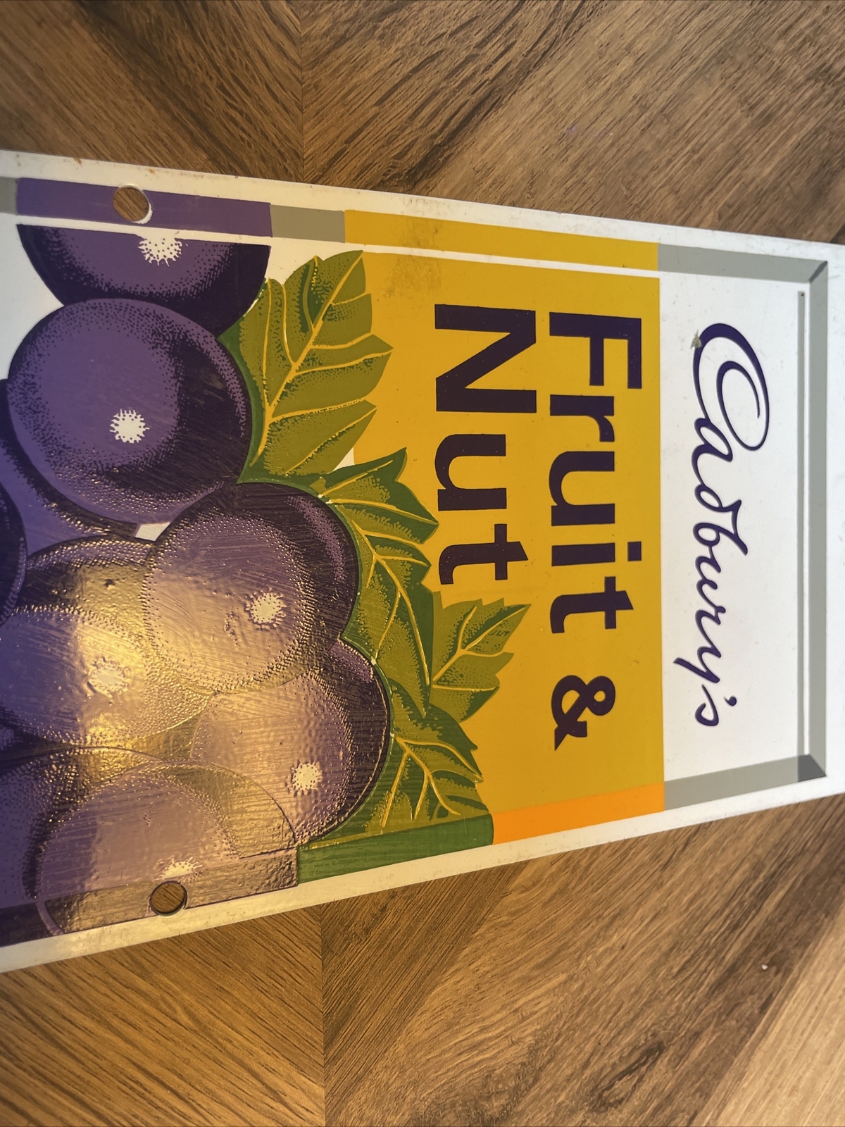 Enamel sign Cadburys fruit & nut old sign double sided rare sign original eBay