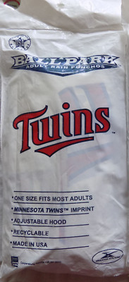 MLB Minnesota Twins Team Logo Weather Hooded Poncho New Original package