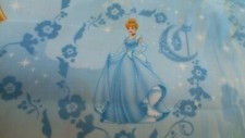 Brand New Disney Princesses Blue Fabric 100 Cotton by the 1/2 yard 18" x 44"