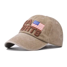 Cotton Embroidered Solid Flat Brim Style Baseball Cap Trucker Visor Sports Hat