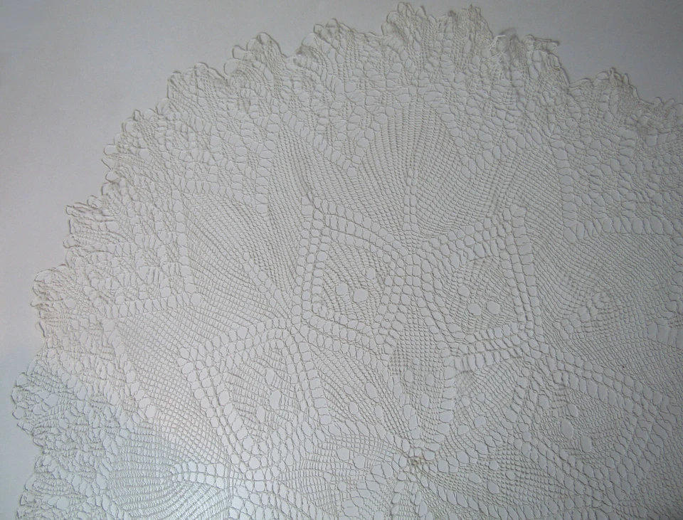 ancienne nappe ronde au crochet vintage - Photo 3/4