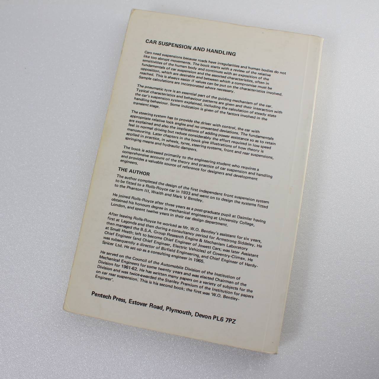 Car Suspension and Handling book by Donald Bastow, Geoffrey H eBay