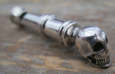 Fabelhafte Memento Mori Totenkopf Pfeife aus massivem Silber und gestempelt 925