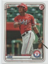 2020 Bowman Prospect Baseball #BP52 Bayron Lora TEXAS RANGERS Rookie Card 21. rookie card picture