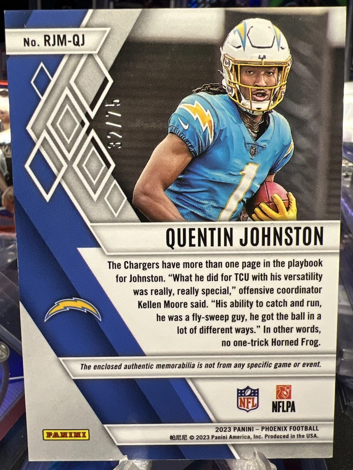 2023 Panini Phoenix - Rookie Jumbo Memorabilia Purple #RJM-QJ Quentin... - Image 2 of 4