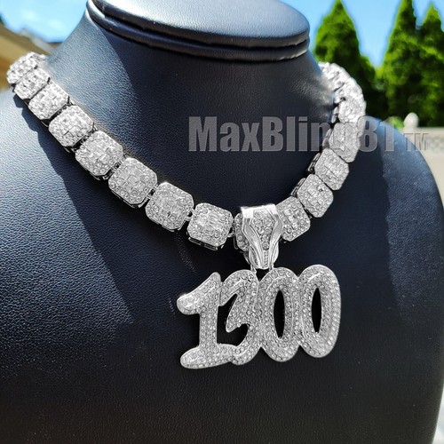 Hip Hop Silver POLO-G 1300 Pendant \u0026 16 